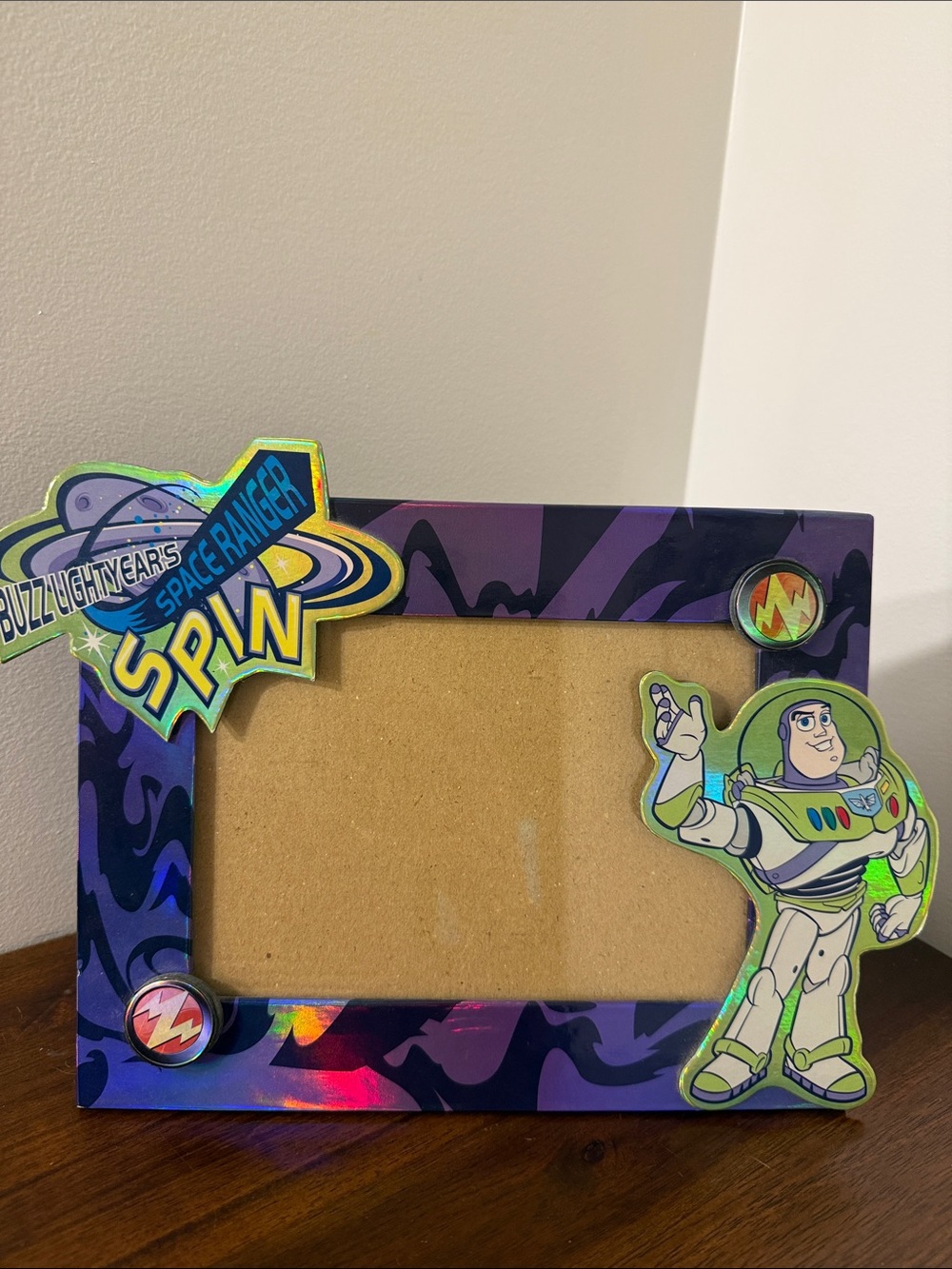 Disney Parks World Vintage Toy Story Buzz Lightyear Spinning Picture Frame